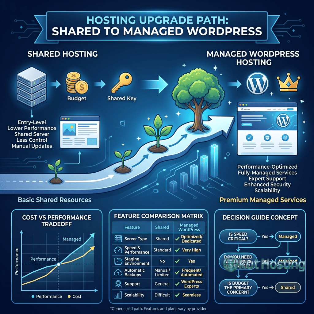 WordPress hosting tier upgrade path